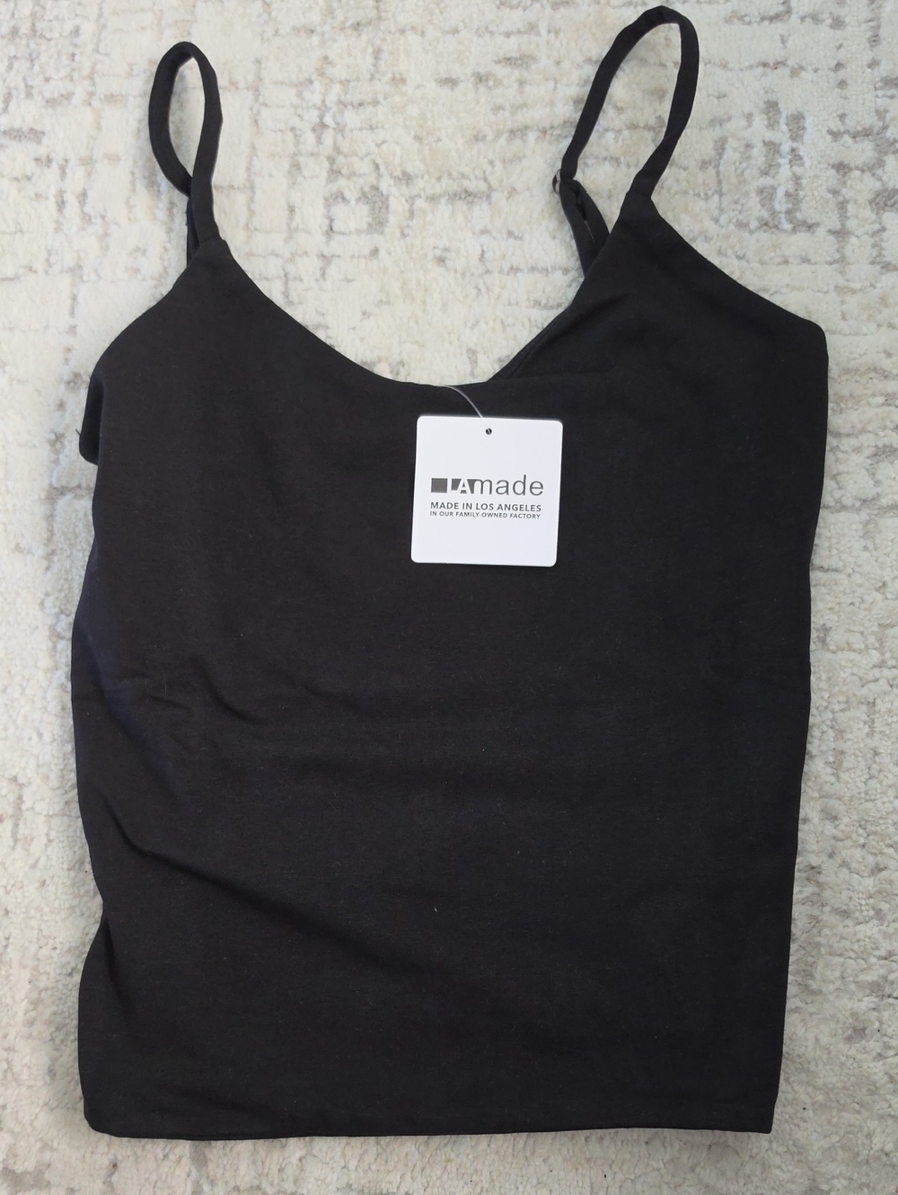 LAmade Black Slim Strap Camisole